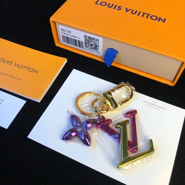 Louis Vuitton LV Monogram Charm Purple Gold Metallic Charms Iridescent Finish Crossbody Bag