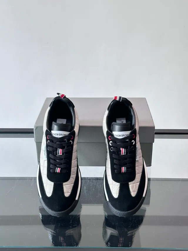 Thom Browne Quilted Black Beige Air Cushion Lifestyle Sneakers