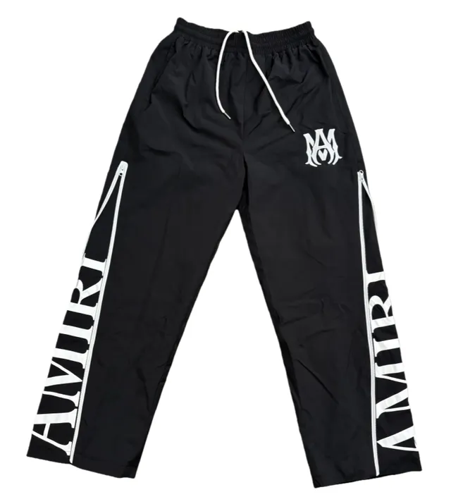 Amiri Track Pant Black White Side-Zip Pants