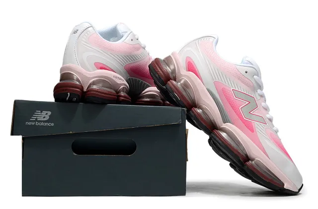 New Balance 9060 Pink and White Lifestyle Sneakers