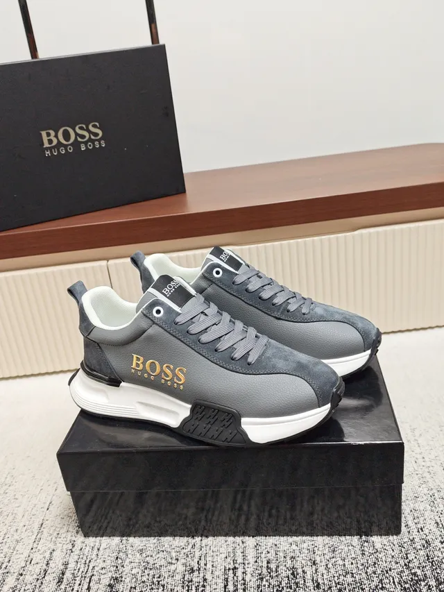 Hugo Boss Gray and White Lifestyle Sneaker