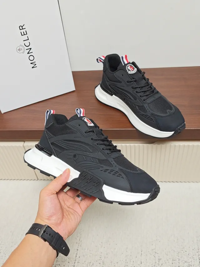 Moncler Black and White Lifestyle Sneakers