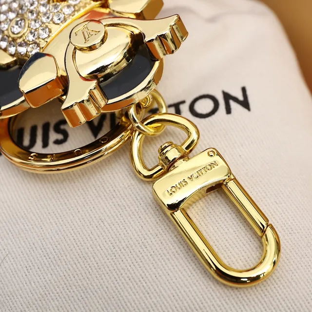 Louis Vuitton Black Gold Enamel Floral Charm Metal Crossbody Bag