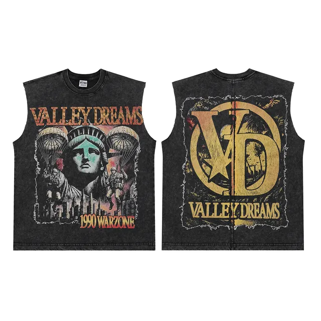 Valley Dreams Graphic-Print Sleeveless Crew-Neck Vest Top