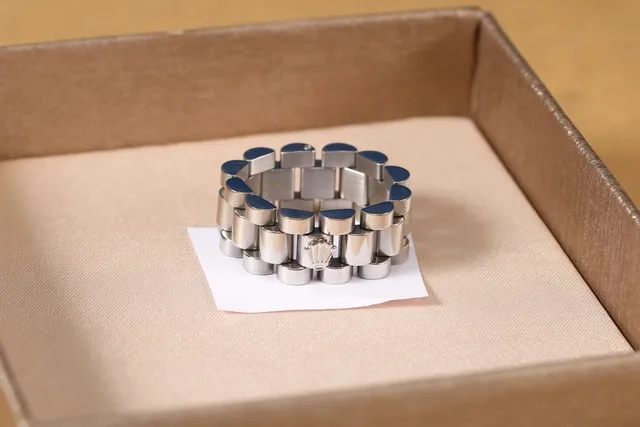 Rolex Jubilé and President Multicolor Oyster-Style Link Construction Crown Emblem Bracelet