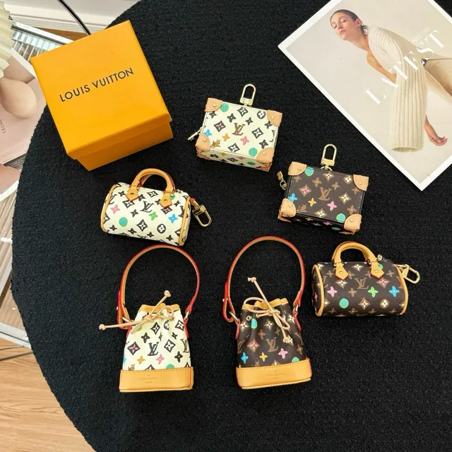 Louis Vuitton Dog on Strap Yellow Brown Monogrammed Leather Patch Crossbody Bag