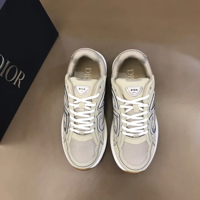 Dior B23 Beige and White Chunky Sneakers