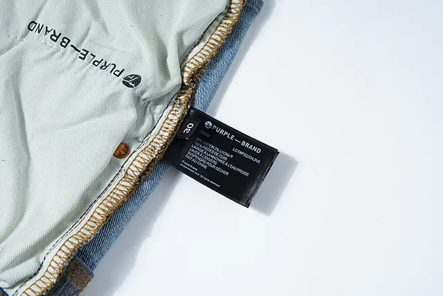 Purple Brand Light-Wash Paint-Splatter Distressed Jeans