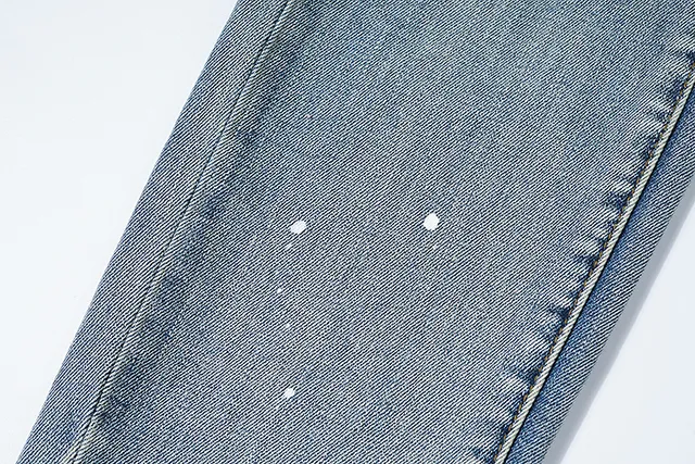 Purple Brand Distressed Paint-Splattered Tapered-Fit Mid-Rise Jeans