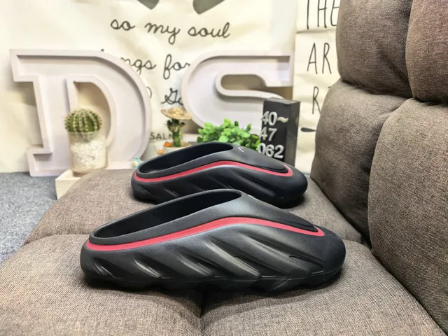 Gray and Blue Accent Molded Sole Slipper