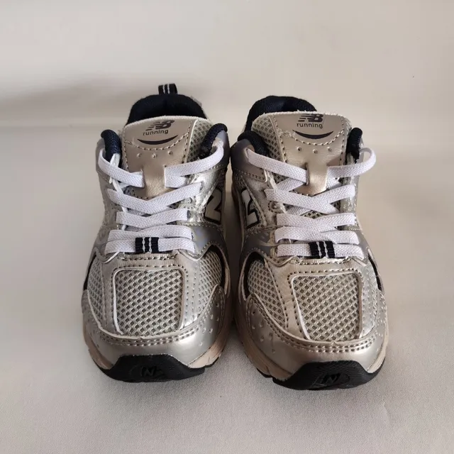New Balance 9060 Beige Silver Chunky Sneakers