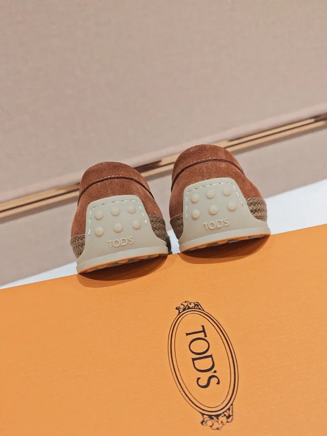 Brown Beige Suede Upper Woven Jute Midsole Band Loafer
