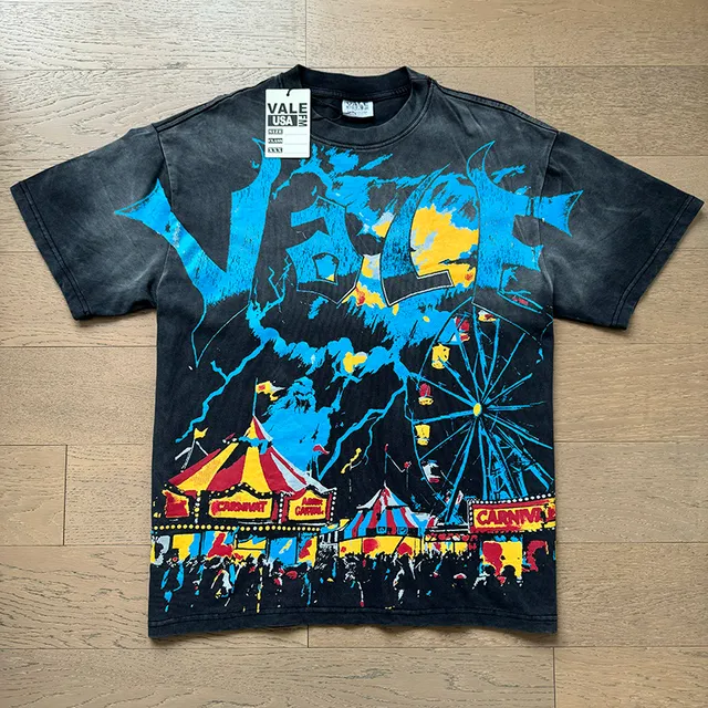 Vale Forever Carnival Graphic Acid-Wash T-Shirt
