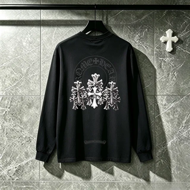 Chrome Hearts Cross Motif Graphic Long-Sleeve T-Shirt