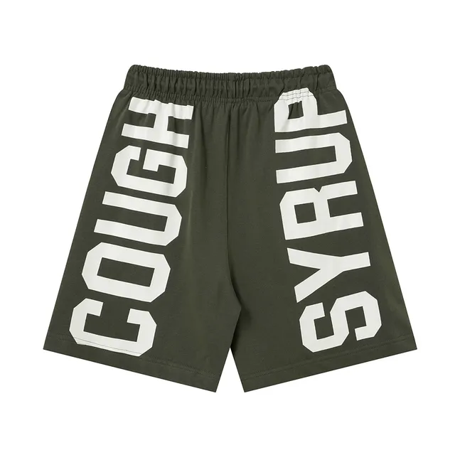 Graphic-Print Elastic-Waist Drawstring Shorts
