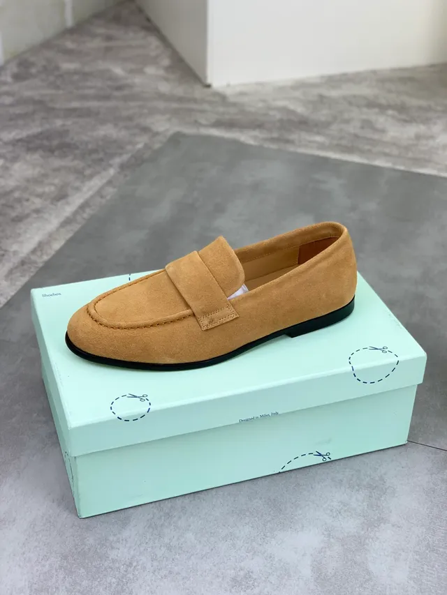 Off-White Penny Loafer Mustard Suede Loafers
