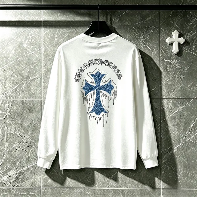 Chrome Hearts Cross Graphic Black Long-Sleeve T-Shirt