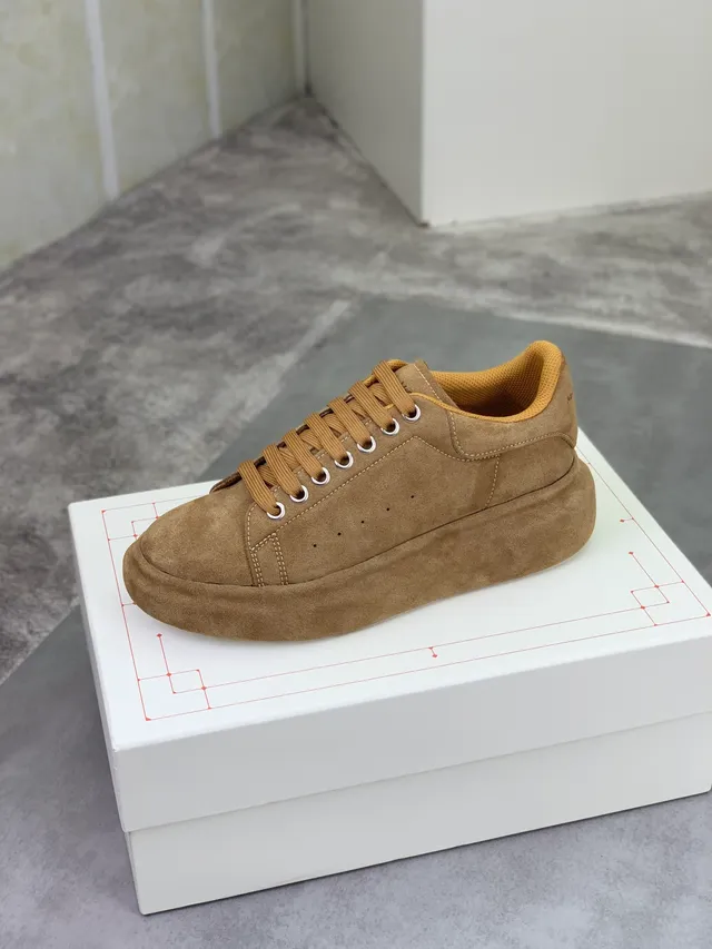 Alexander McQueen Oversized Sneaker Tan Suede Lifestyle Sneakers