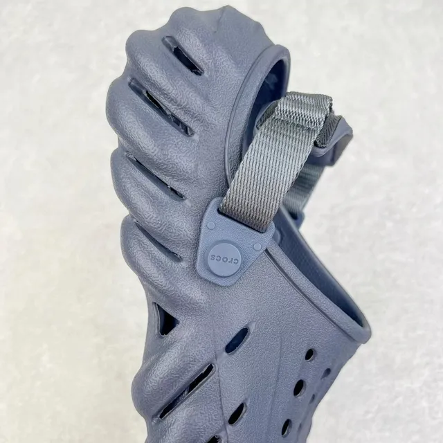 Crocs Echo Clog Gray Molded Foam Ventilated Clog