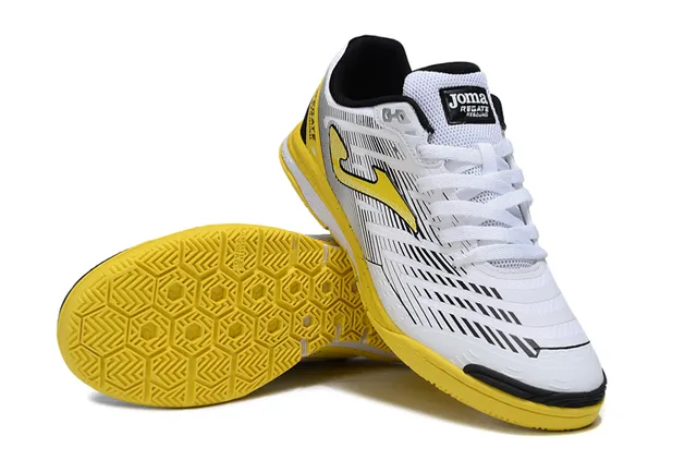 Joma Indoor Soccer Shoes White Blue Low-Top Synthetic Upper Sneakers