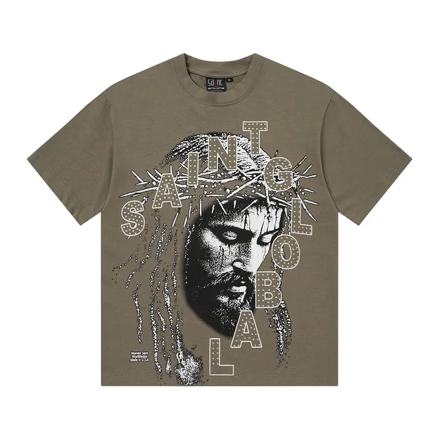 Saint Laurent Saint Graphic Print Black T-Shirt