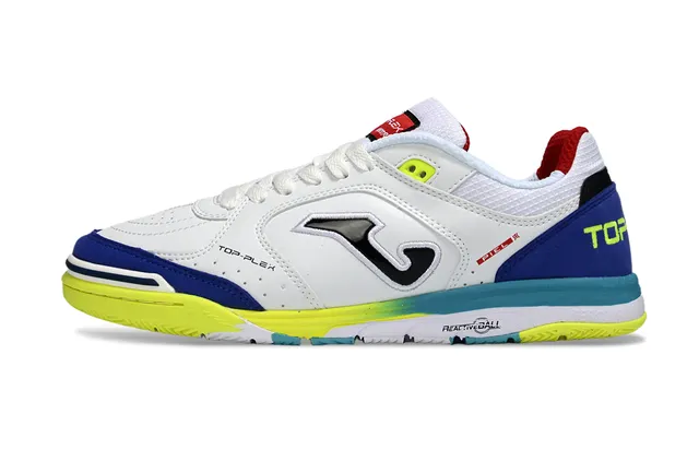 Joma Top-Plex White Blue Synthetic-Mesh Upper Sneakers