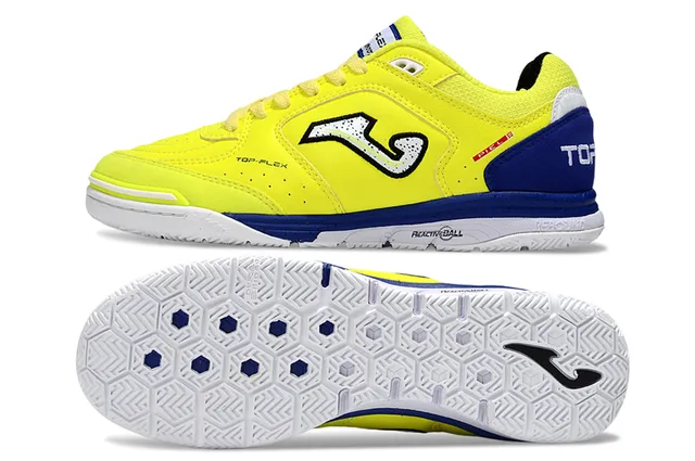 Joma Top Flex Yellow and Blue Indoor Soccer Shoes