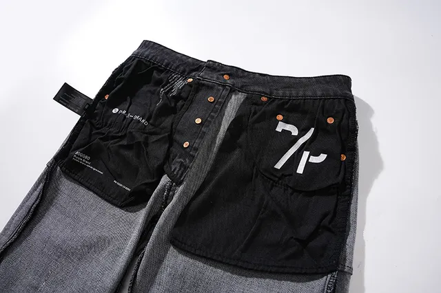 Purple Brand Distressed Black Wash Slim-Fit Jeans