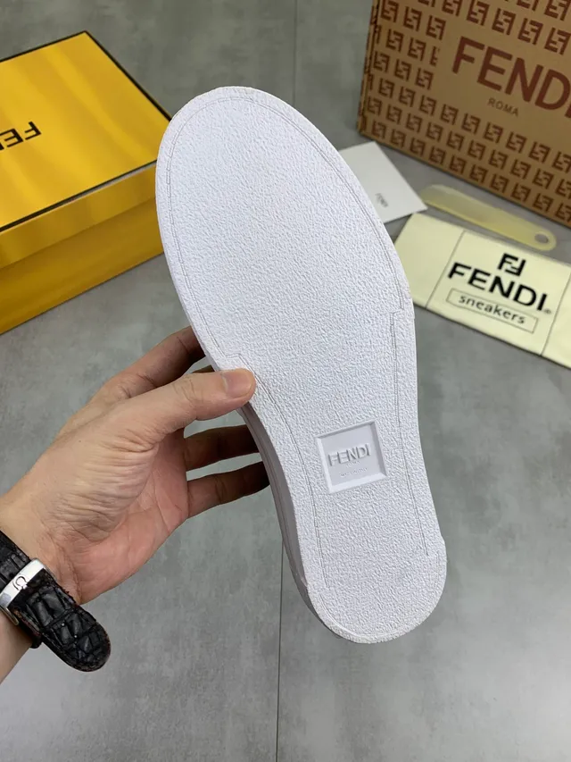 Fendi Monster Sneaker Black and Yellow Suede Lifestyle Sneakers