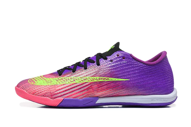 Nike Mercurial Purple Pink Low-Cut Synthetic Upper Gradient Color Blocking Indoor Soccer Shoes
