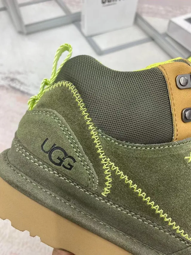 UGG Olive Green and Lime Suede Hiking Boot