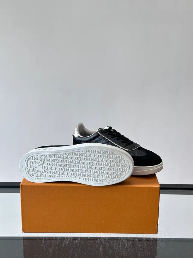 Louis Vuitton LV Trainer Black White Monogram Leather Suede Paneling Lifestyle Sneakers
