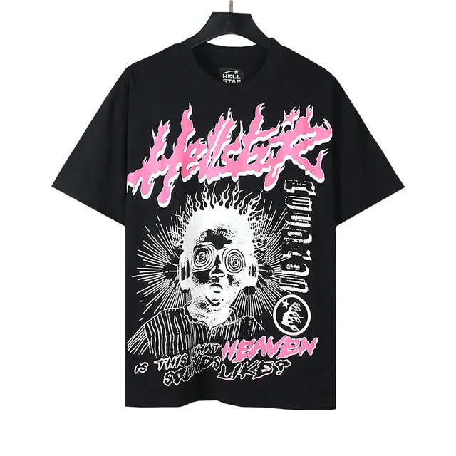Hellstar Graphic Flame Print Oversized T-Shirt