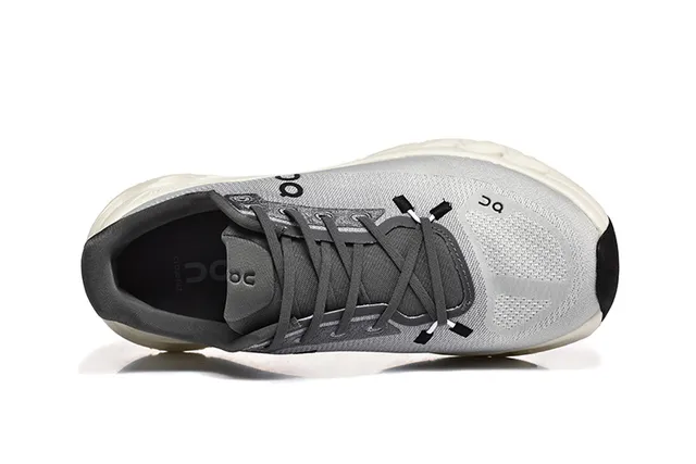On Cloudmonster Gray and Black Running Shoes
