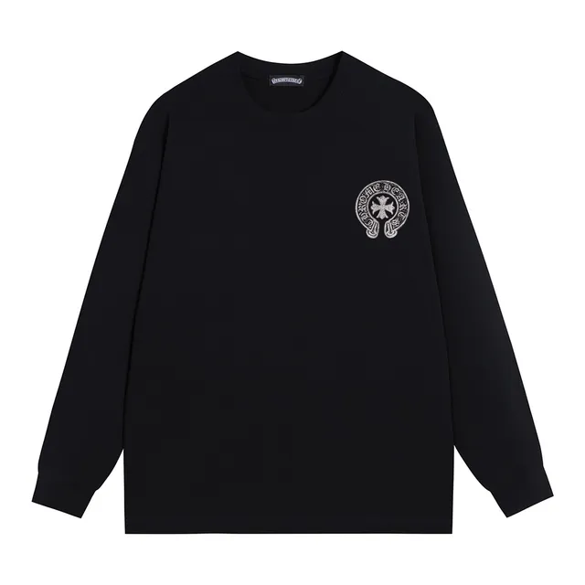 Chrome Hearts Circular Cross Graphic Black Long-Sleeve T-Shirt