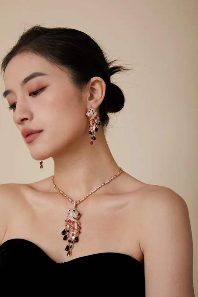 Cartier Panthère Multigem Fringe Earrings