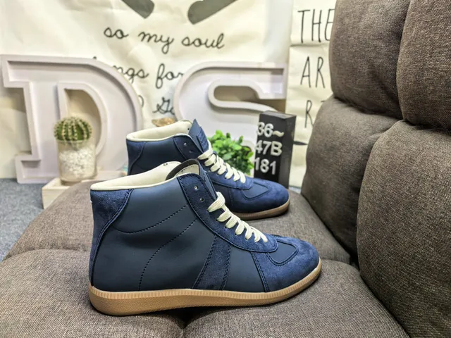 Brown Beige High-Top Leather Upper Ankle Boots