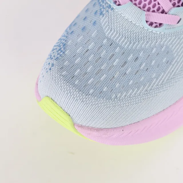Hoka Blue Pink Engineered Knit Upper Gradient Midsole Running Shoes