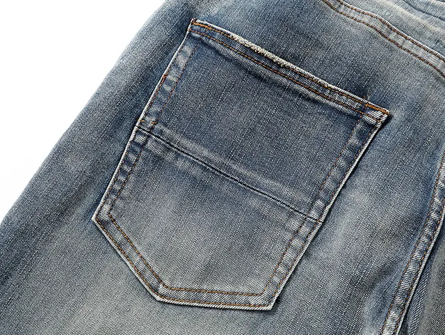 Amiri Blue White Distressed Graphic-Print Jeans