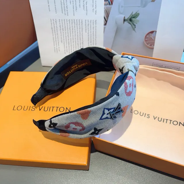 Louis Vuitton Multicolor Black Twisted-Knot Front Monogram-Print Fabric Beanie