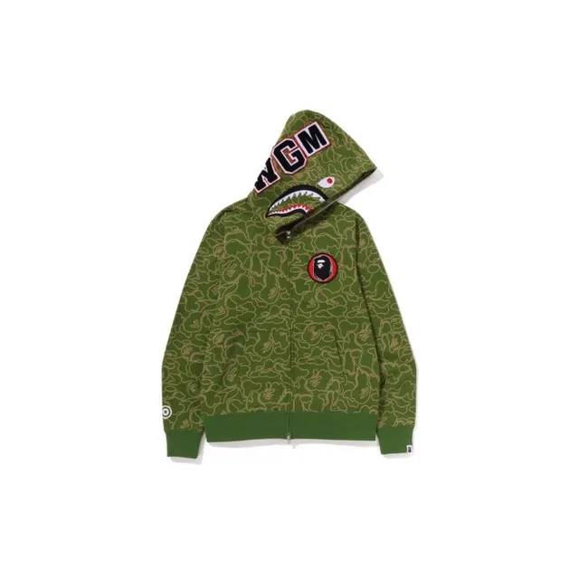 A Bathing Ape Shark Red Navy Full-Zip Hood Hoodie