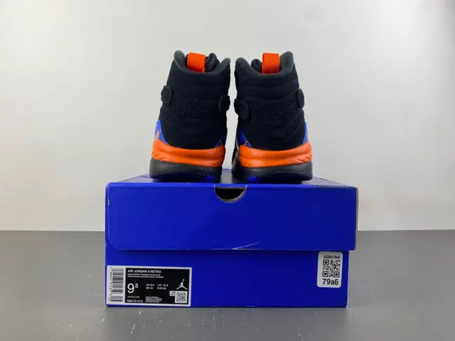 Air Jordan 8 Black Orange Blue Basketball Shoes