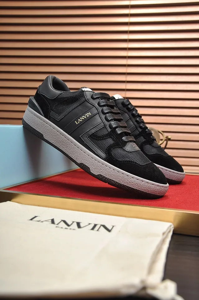 Lanvin Black and Gray Lifestyle Sneakers