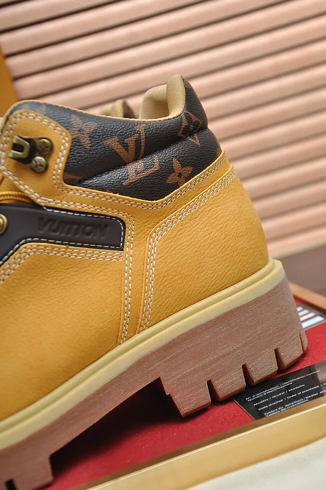 Louis Vuitton Mustard Yellow Monogram Work Boots