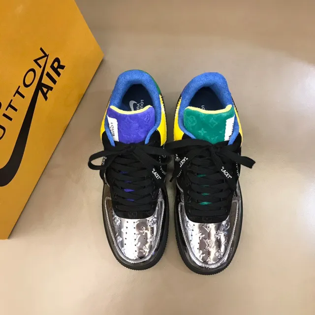 Nike x Off-White Air Force 1 Multicolor Patchwork Lifestyle Sneakers