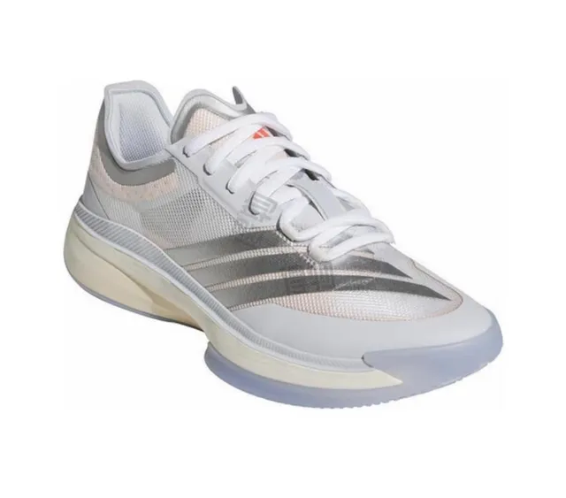 Adidas Gray Silver Mesh Metallic Three Stripes Lifestyle Sneakers