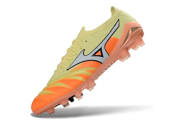 Mizuno Morelia Neo Pale Yellow Orange Firm-Ground Soccer Shoes