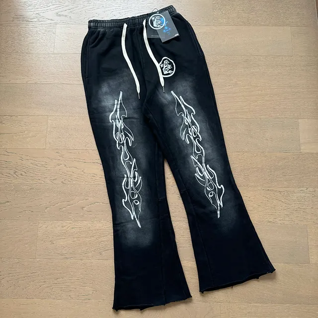 Hellstar Records Flame Graphic Black Tracksuit