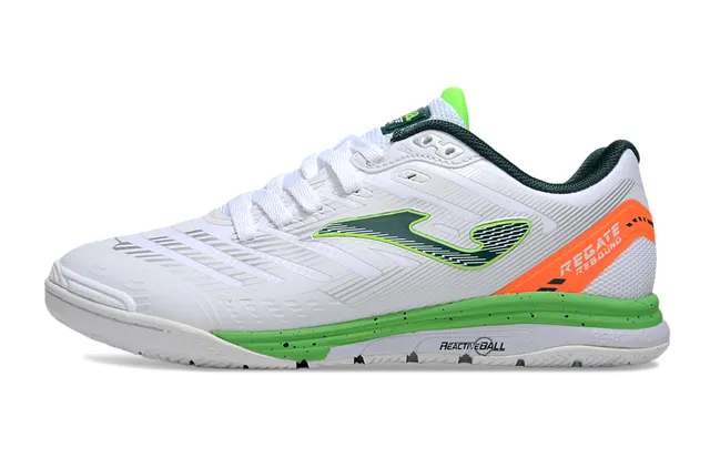 Joma Indoor Soccer Shoes White Blue Low-Top Synthetic Upper Sneakers