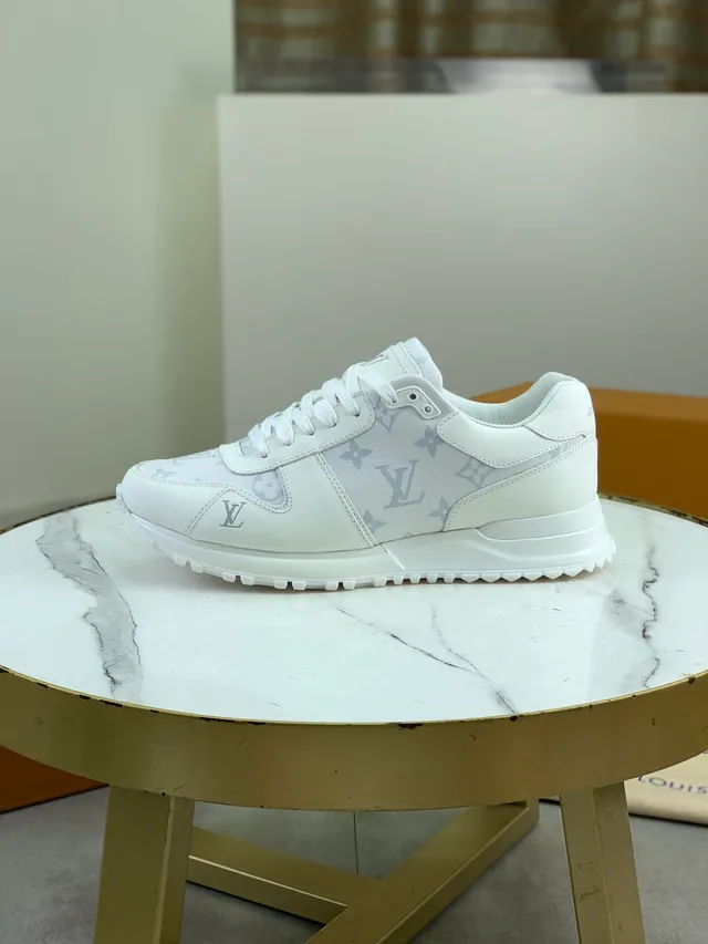 Louis Vuitton LV Trainer White Gray Monogram-Print Leather Low-Top Lifestyle Sneakers